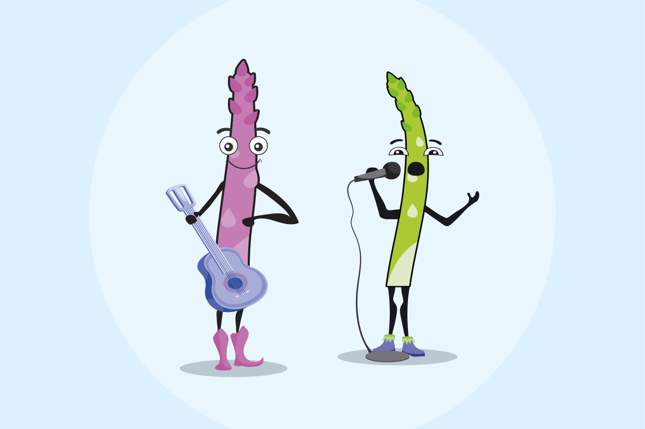 Tischset kinder mit musikalischen gemüsefiguren - TenStickers
