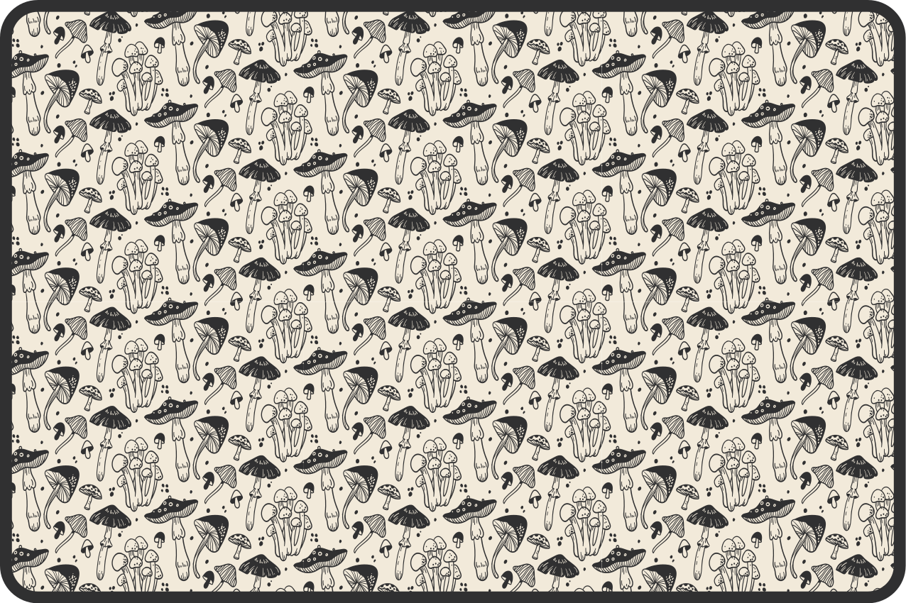 Tischsets originell mit pilzmuster design - TenStickers