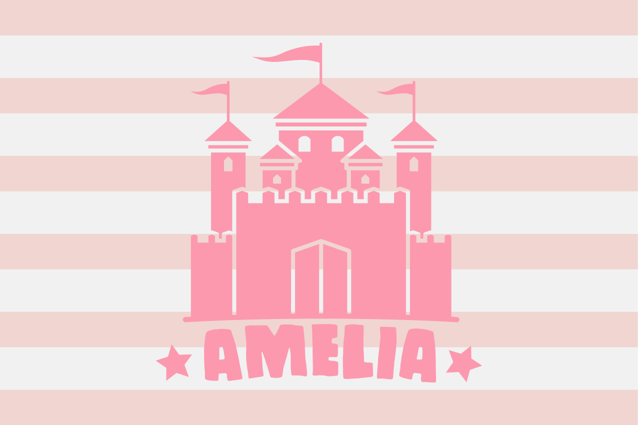 Tischset kinder schloss mit fahnen - TenStickers