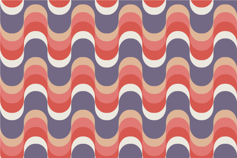 Tischset modern mit wellenmuster design - TenStickers