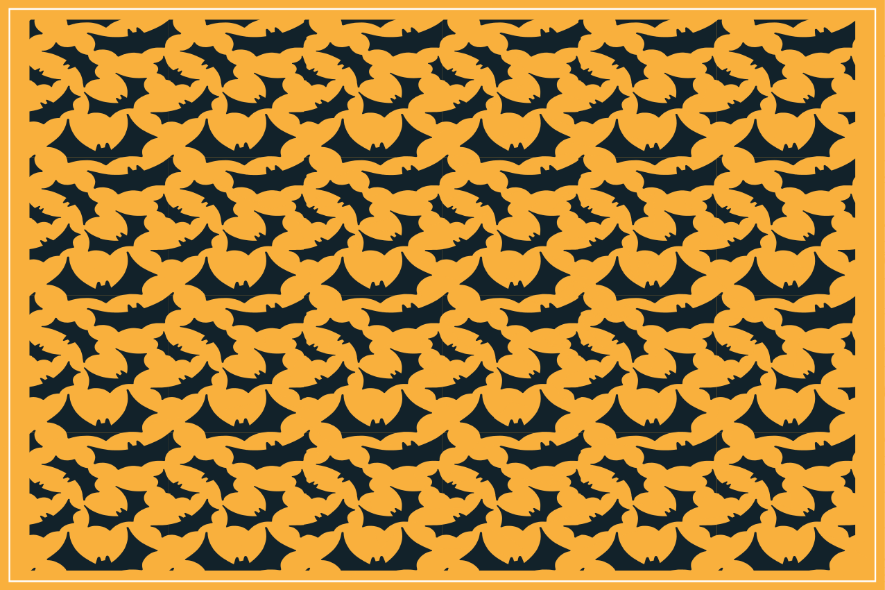 Tischset halloween fledermaus muster overlay - TenStickers