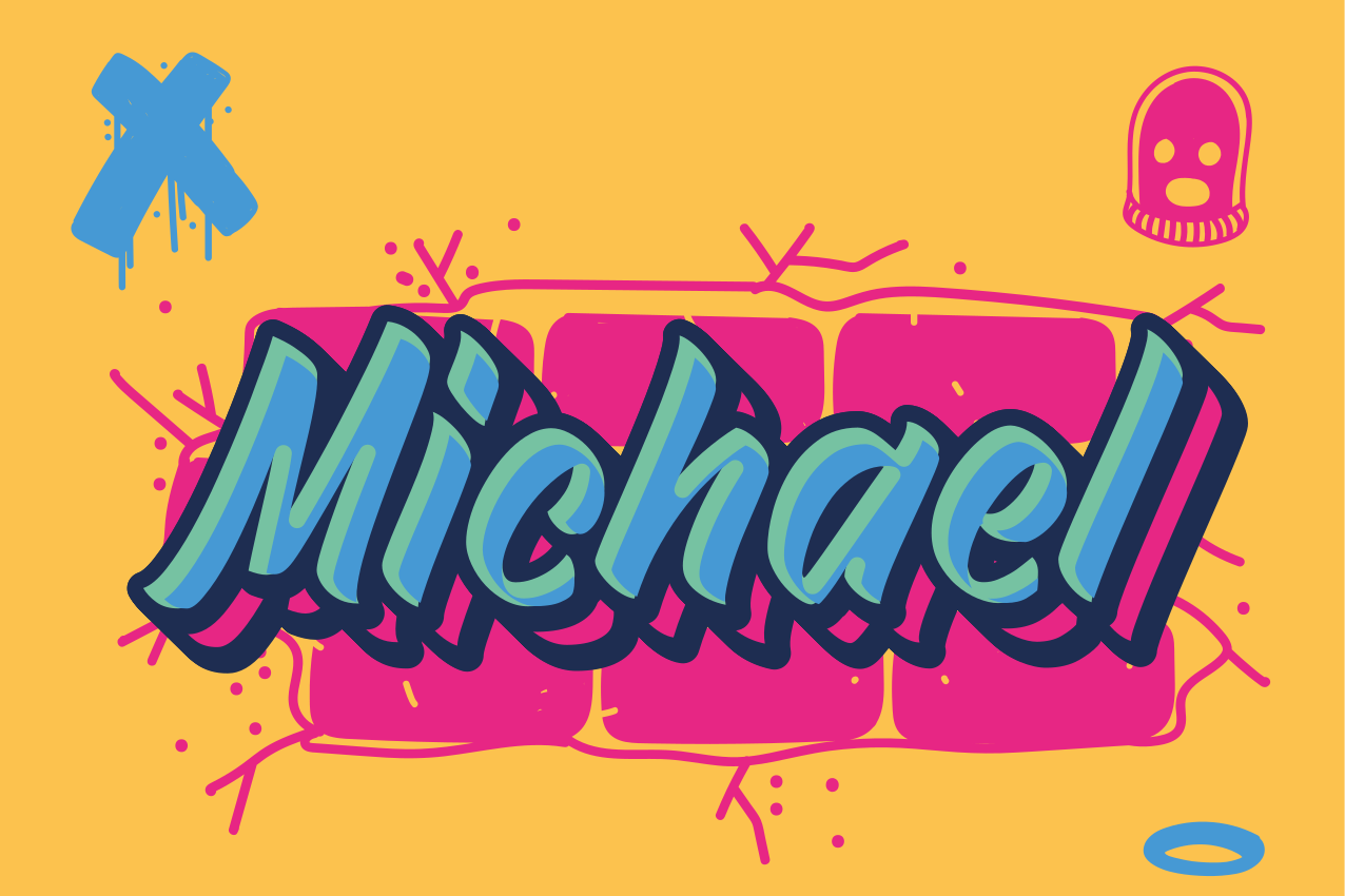 Tischset mit namen aussage in fetter schrift - TenStickers