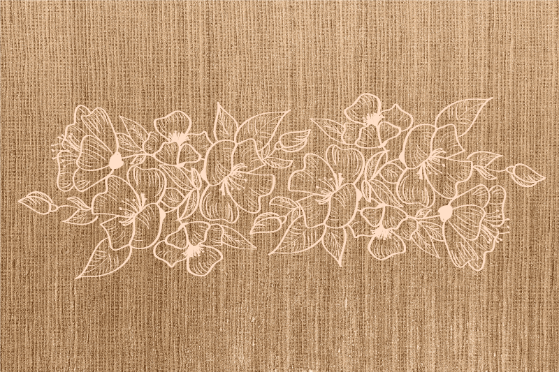 Tischset textur mit floral geprägt oberfläche - TenStickers