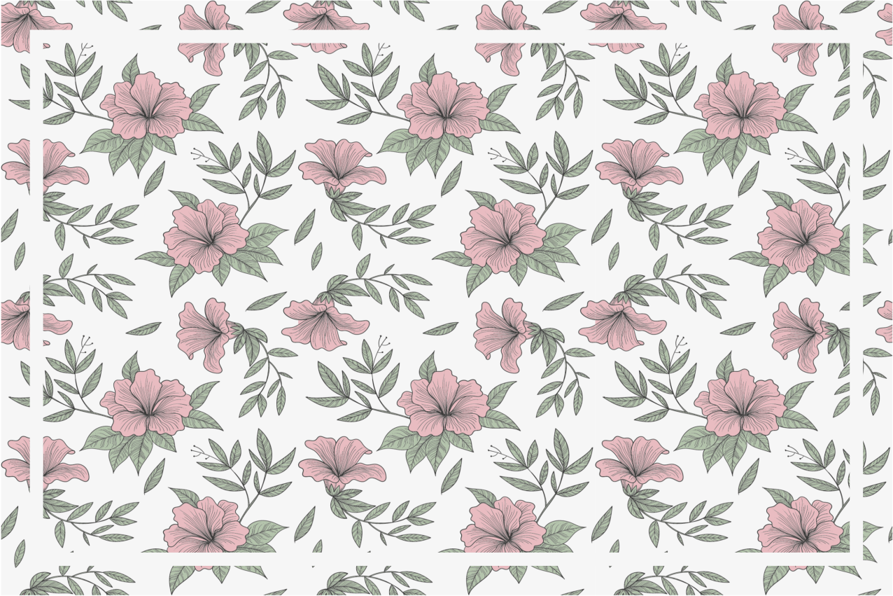 Tischsets originell florale elemente komposition - TenStickers