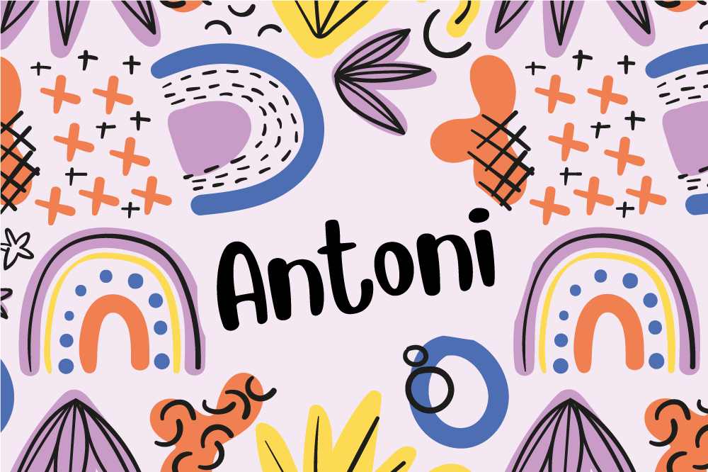 Tischset kinder mit bunten regenbogenmustern - TenStickers