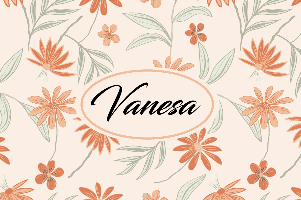 Tischset mit namen individuelle botanische anordnung - TenStickers