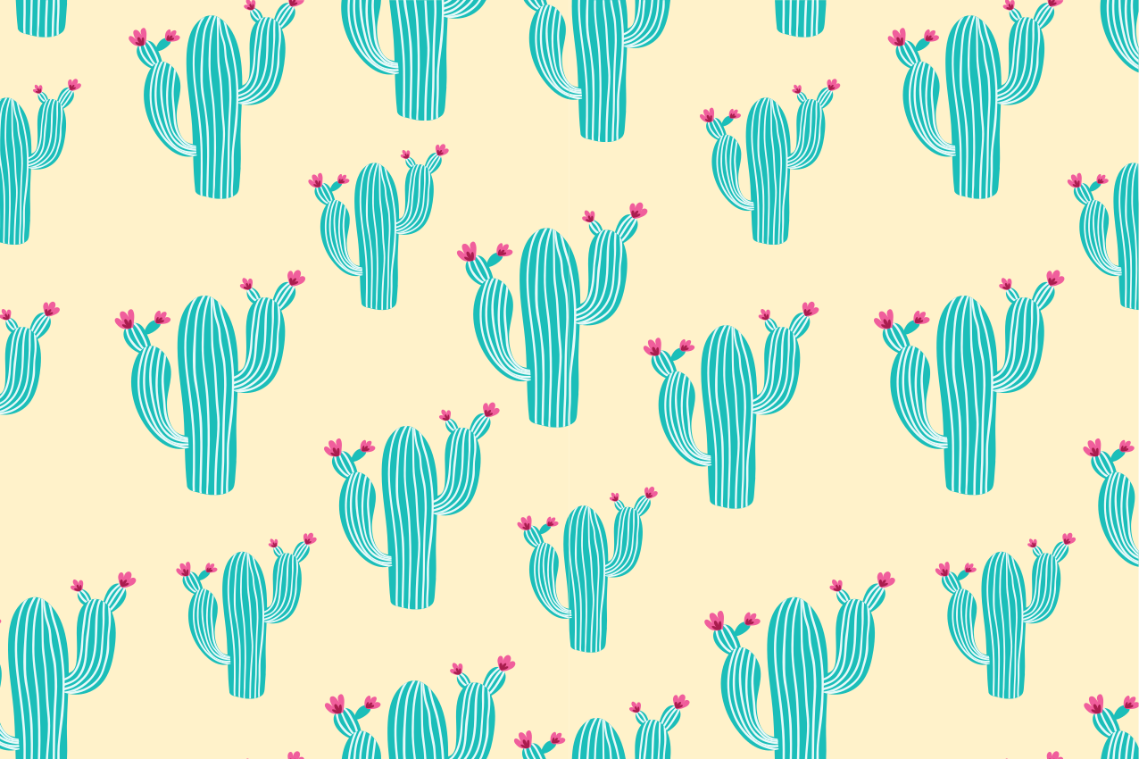 Tischsets originell mit kaktusmuster freude - TenStickers