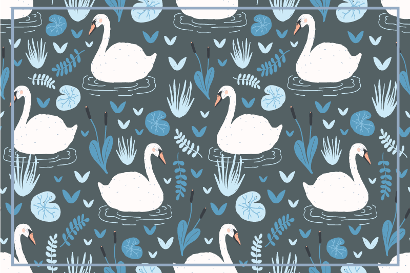 Tischsets originell mit schwanenmuster - TenStickers