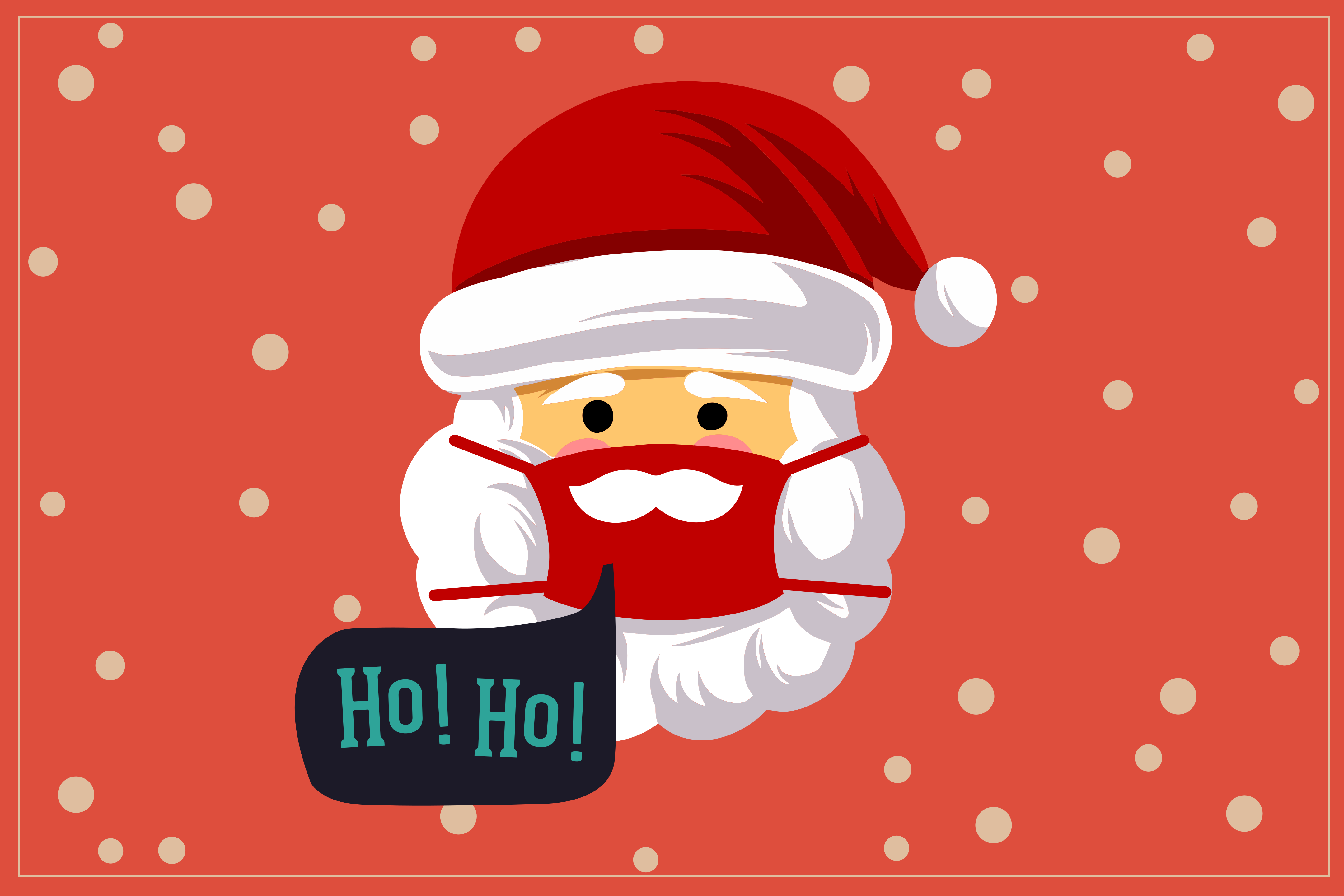 Tischset weihnachten weihnachtsmann freude - TenStickers