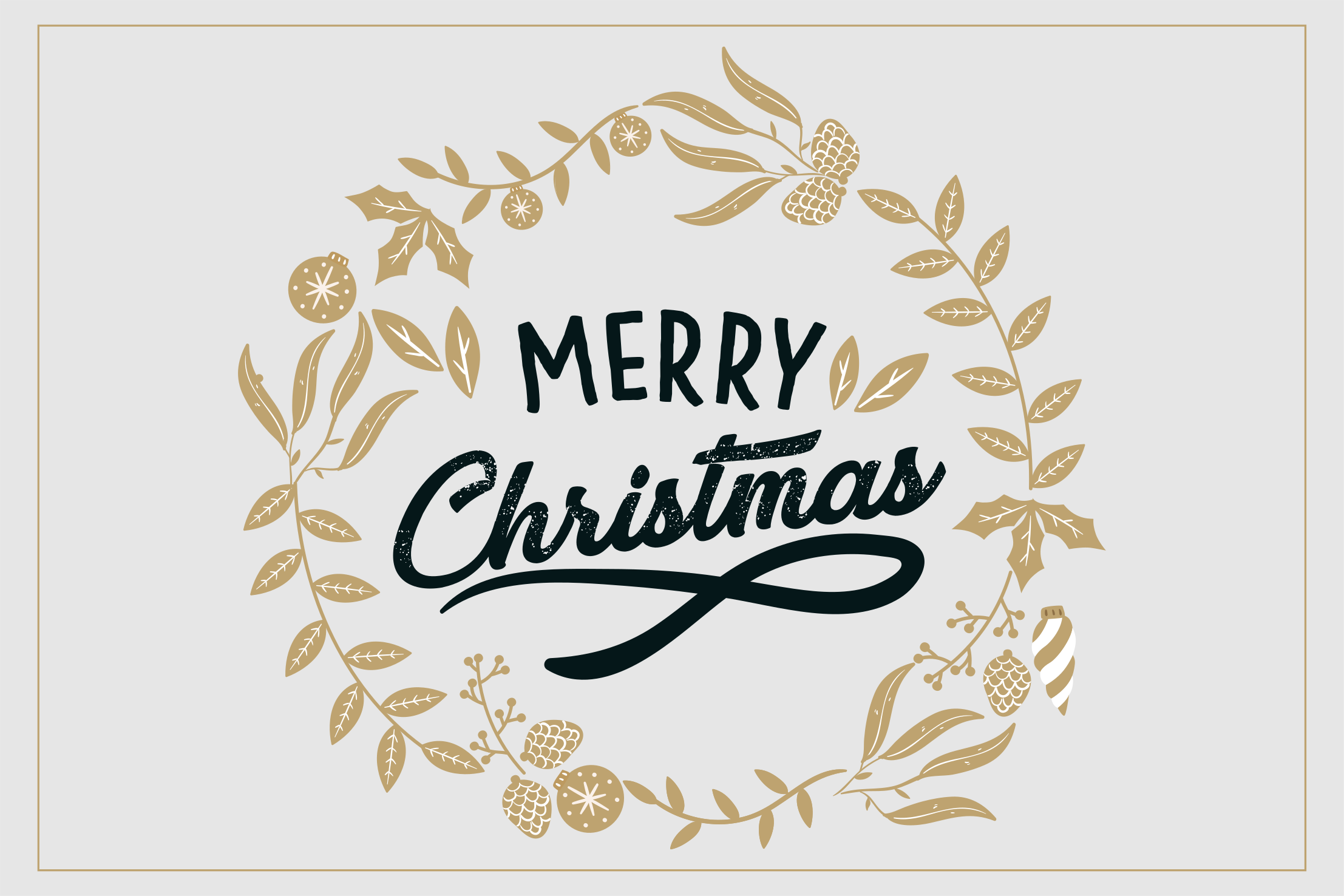 Tischset weihnachten weihnachtskranz - TenStickers