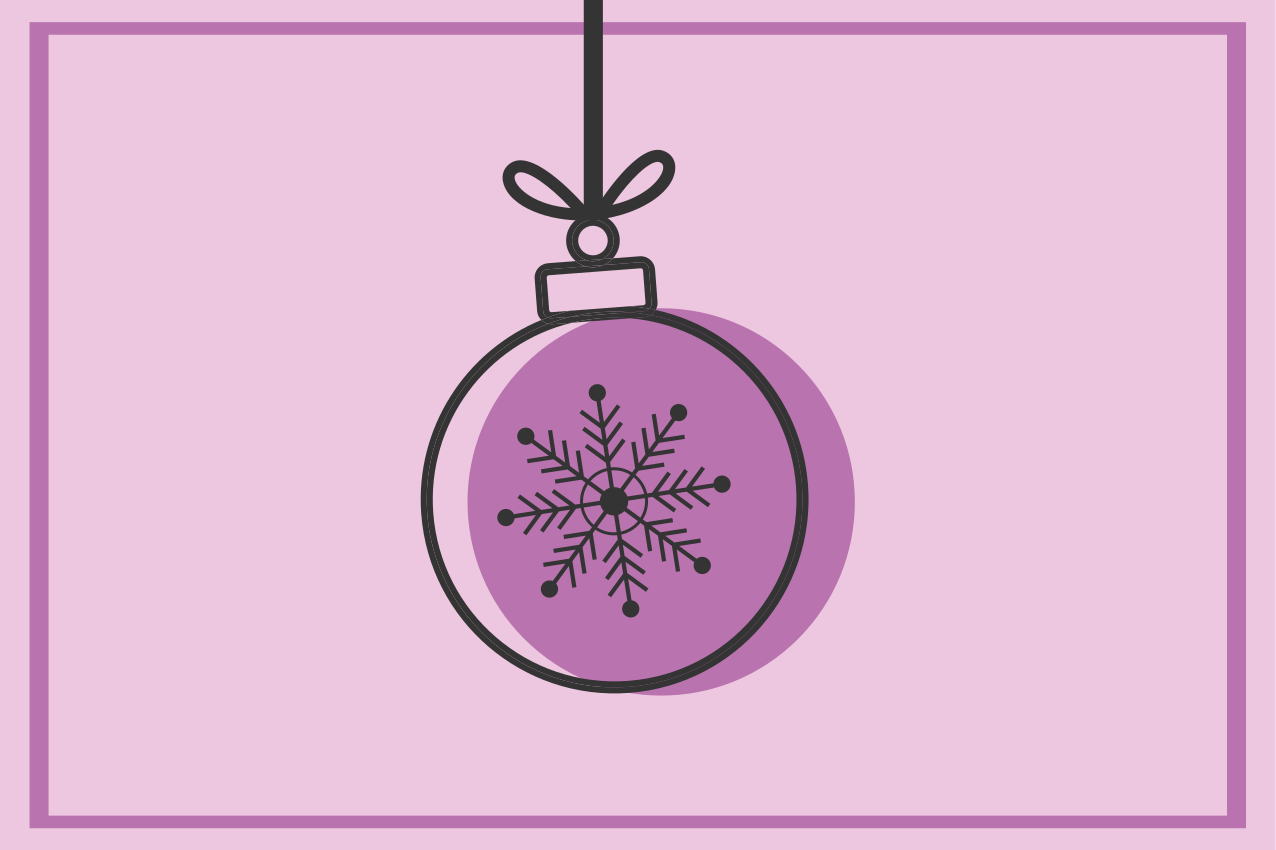 Tischset weihnachten schneeflocken ornament illustration - TenStickers