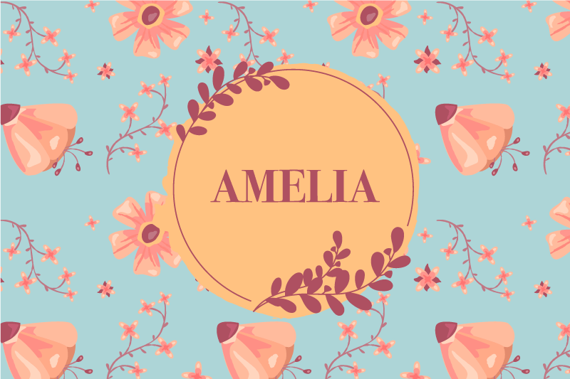 Tischset mit namen botanisch personalisiert - TenStickers
