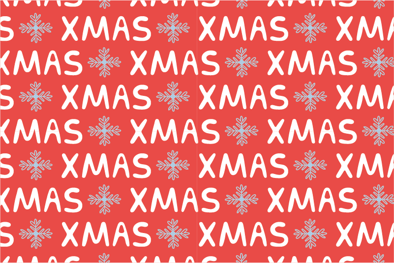 Tischset weihnachten im festlichen roten xmas-muster - TenStickers