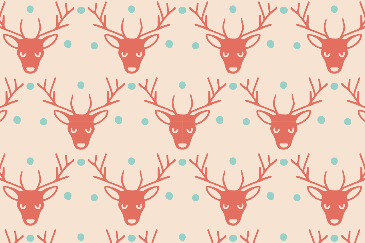 Tischset weihnachten mit rentiermuster - TenStickers