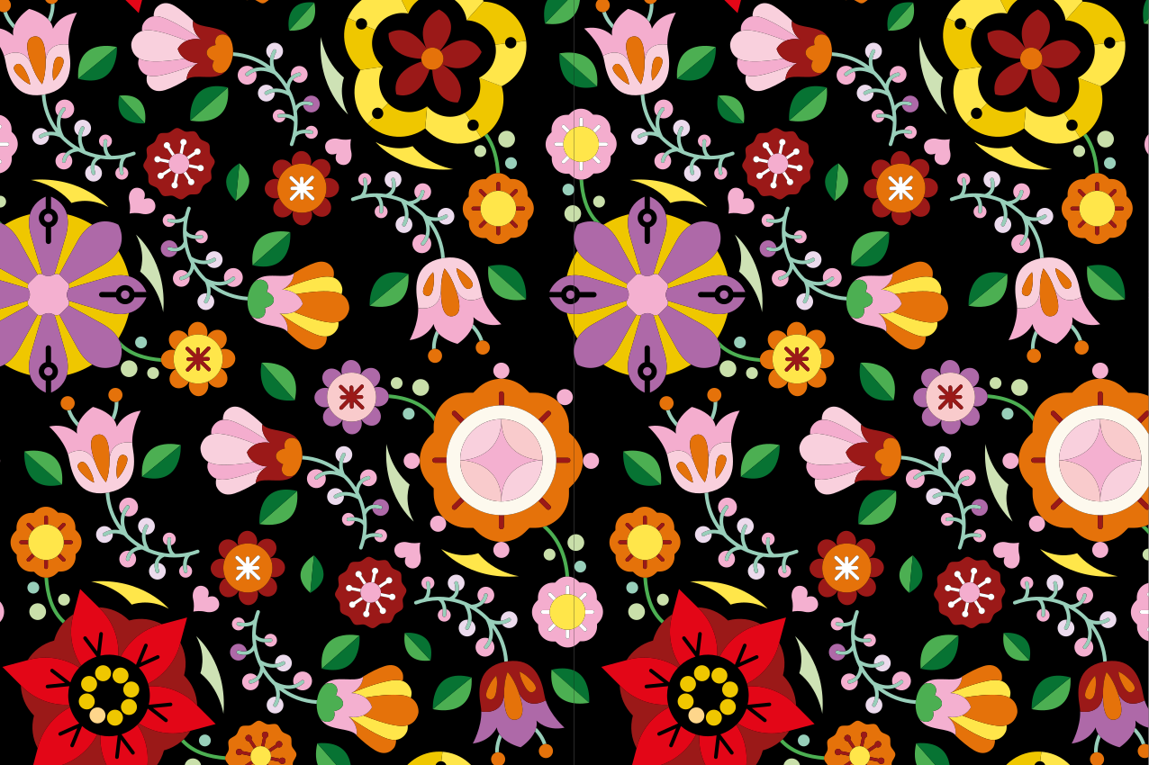 Tischset rechteckig Polnische folklore-muster - TenStickers