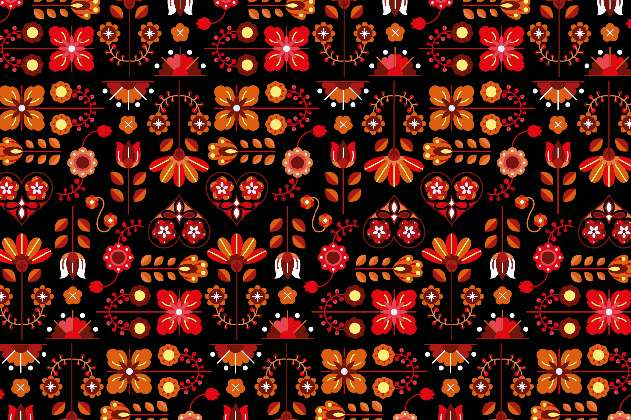 Tischsets originell mit lebhaften botanischen motiven - TenStickers