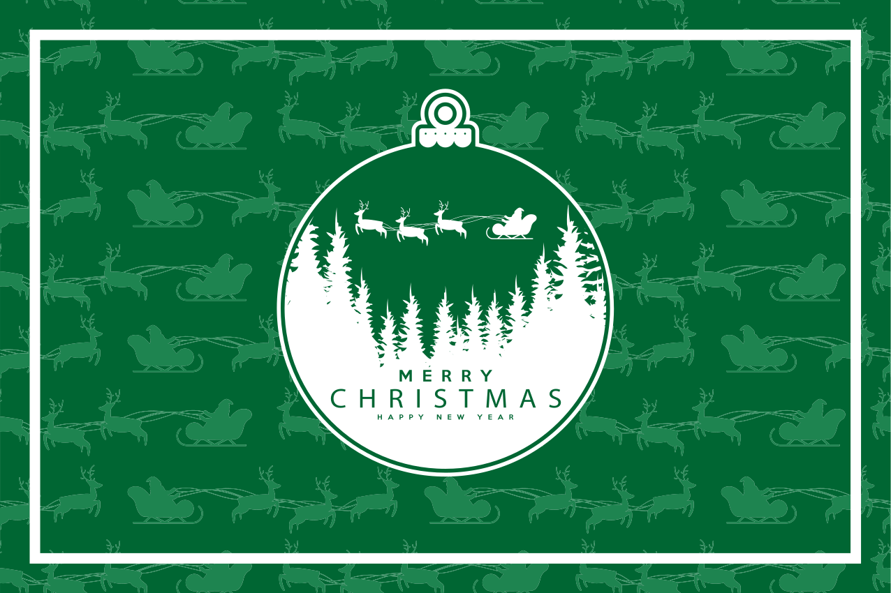 Tischset weihnachten mit weihnachtsdekor szene - TenStickers