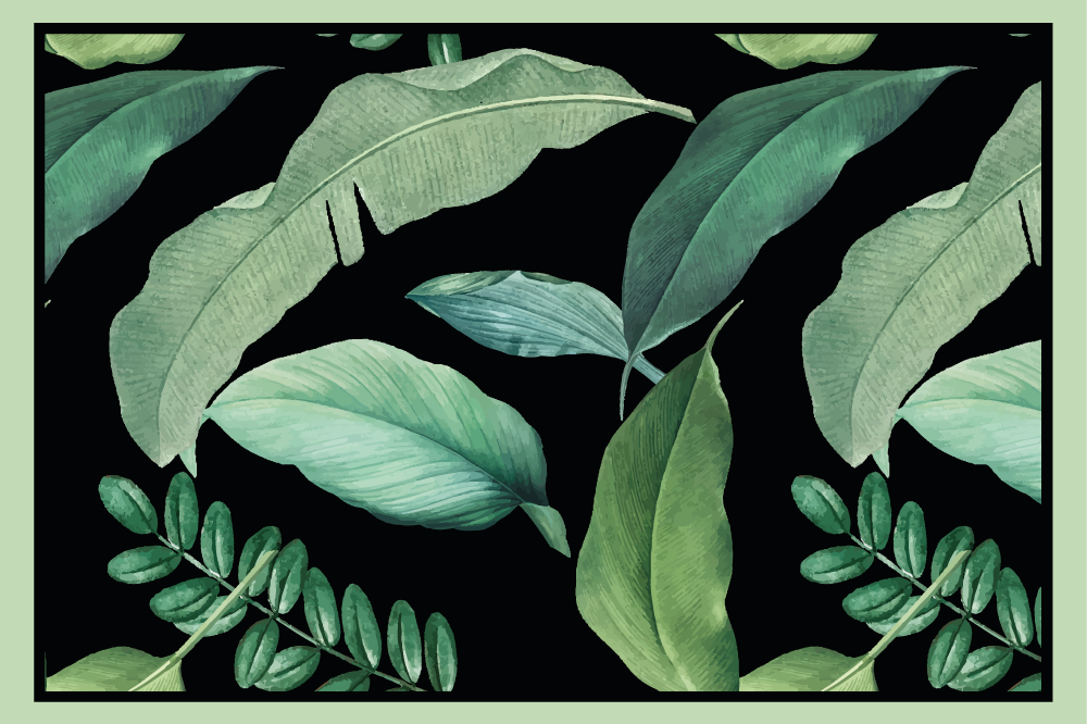 Tischset textur mit blattmotiv gestaltung - TenStickers