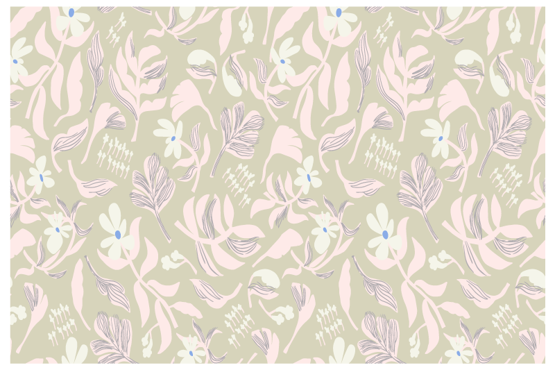 Tischsets originell mit botanischer blatt-inspiration - TenStickers