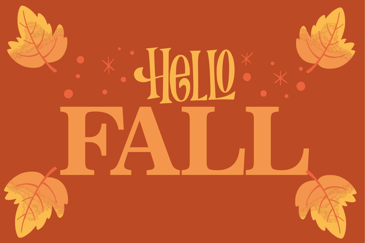 Hallo herbst schriftzug Design Vinyl Tischsets - TenStickers