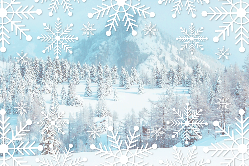 Tischset weihnachten schneeflocken winterlandschaft - TenStickers