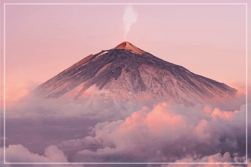 Tischset modern vulkanlandschaft - TenStickers