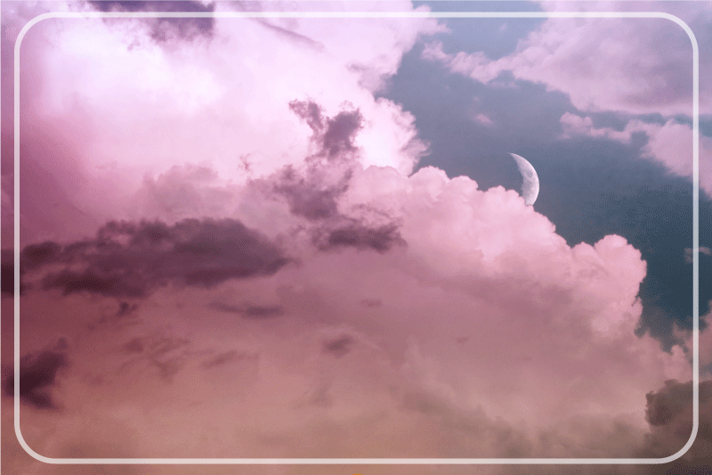 Tischset modern wolkenhimmel mond - TenStickers