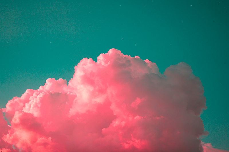 Tischset modern in zartem wolkenrosa - TenStickers