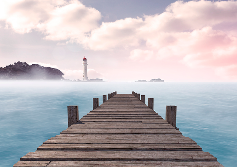 Tischset modern serene dock weg - TenStickers