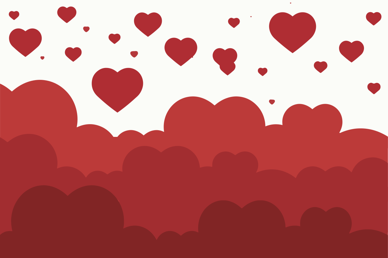 Tischsets originell herz wolkenmuster - TenStickers