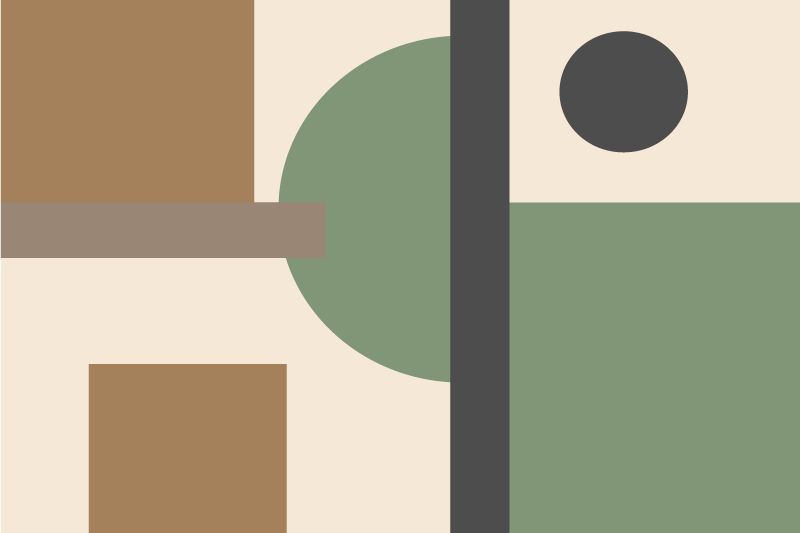 Tischset modern mit geometrischen abstrakten formen - TenStickers