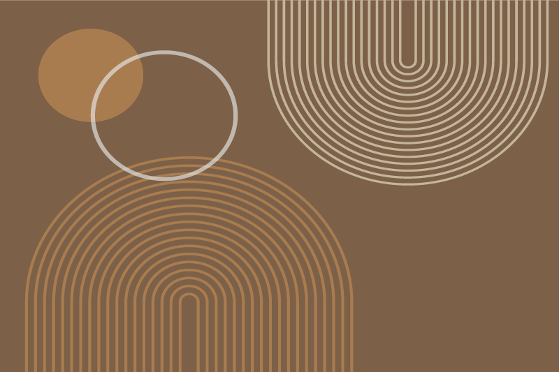 Tischset modern Warme geometrische bögen - TenStickers