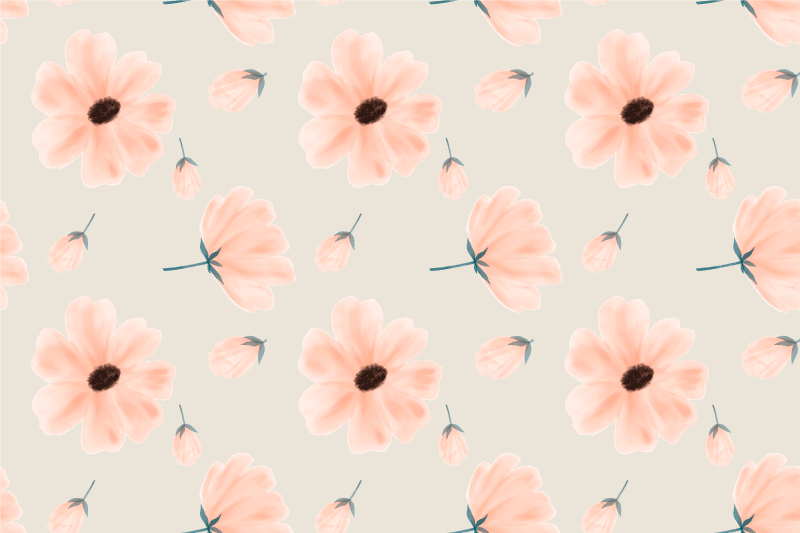 Tischsets originell mit floraler tischdekoration - TenStickers