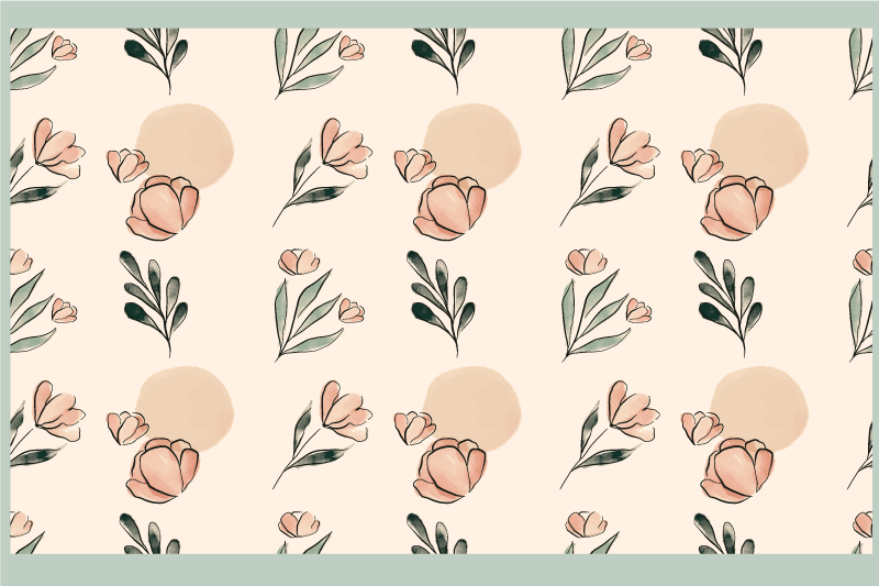 Tischsets originell mit floralem akzent - TenStickers