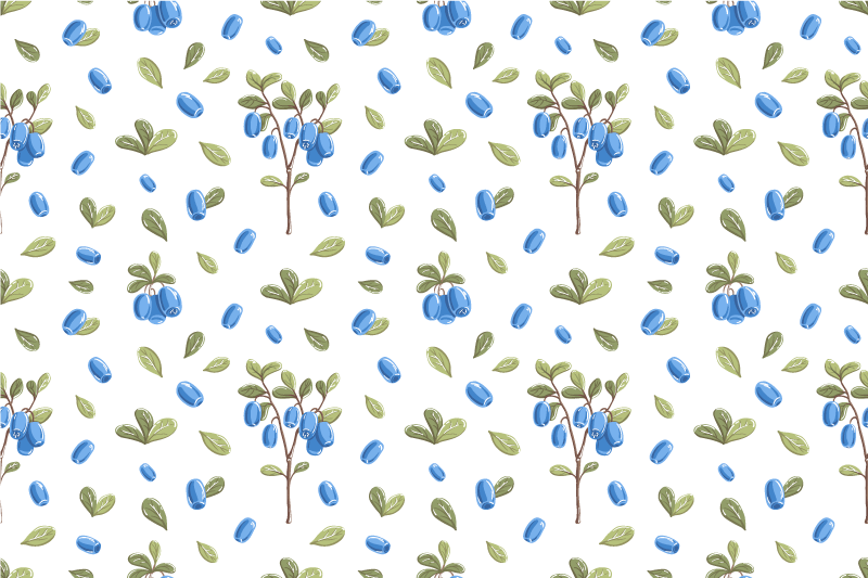 Tischset textur botanisches blau-muster - TenStickers