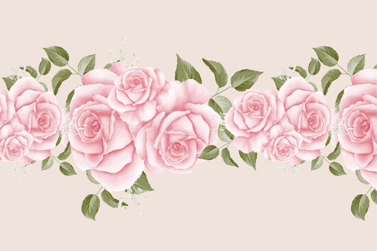 Tischsets originell elegantes rosenarrangement - TenStickers