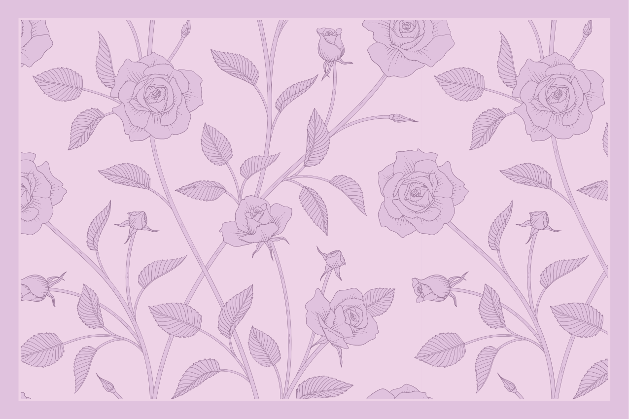 Tischset textur mit elegantem rosenmuster - TenStickers