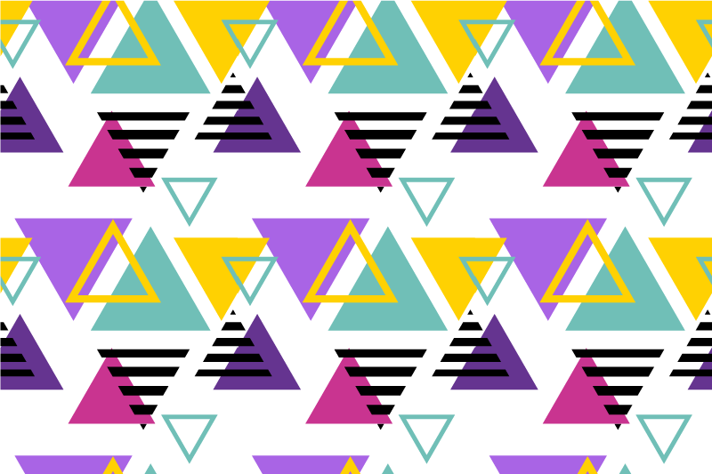 Tischset modern bunte geometrische dreiecke - TenStickers
