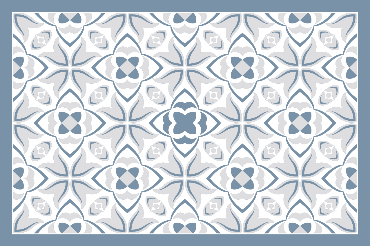 Tischset textur mit filigranem blumenmuster - TenStickers