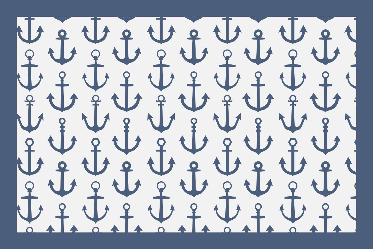 Tischsets originell mit anker-muster oberfläche - TenStickers