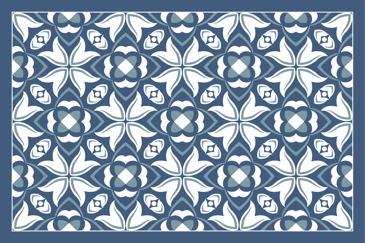 Tischset textur mit aufwendigem botanischen motiv - TenStickers