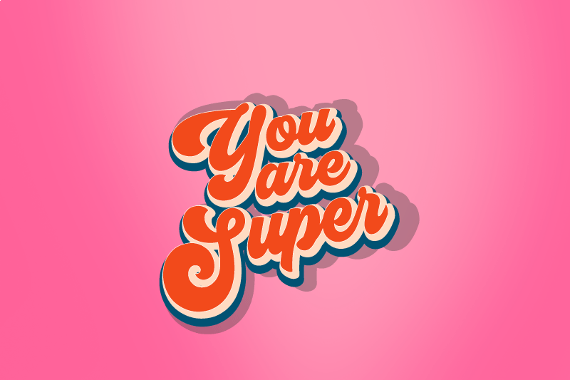 Tischset text positive bestätigungsphrase - TenStickers