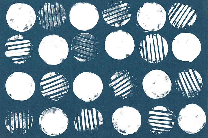 Tischset textur mit geometrischen kreisen - TenStickers