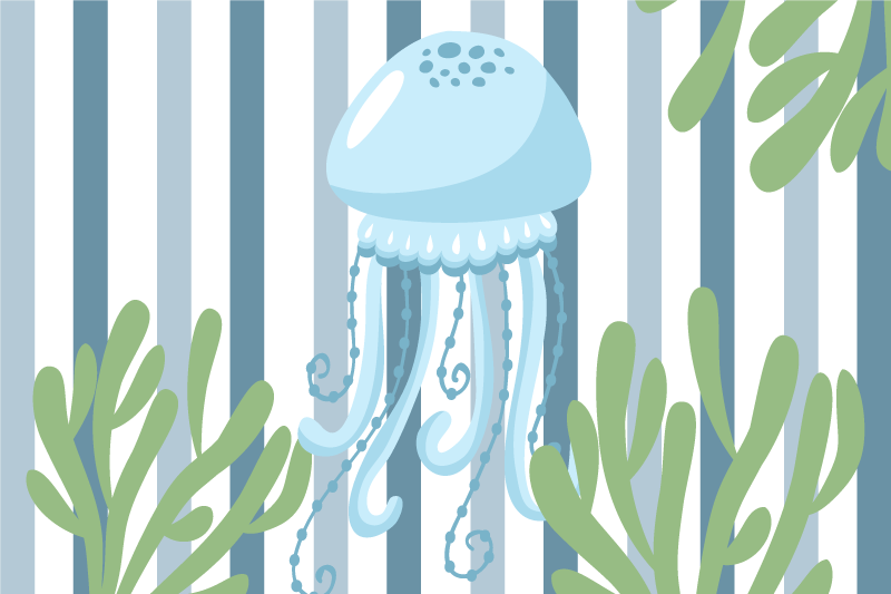 Tischsets originell unterwasserwelt mit quallen - TenStickers