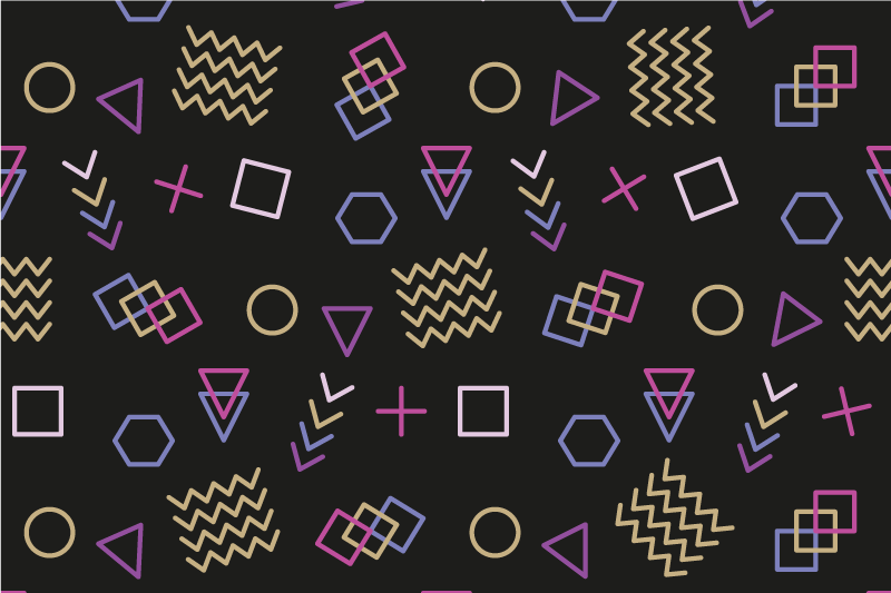 Tischset modern mit geometrischen formen - TenStickers
