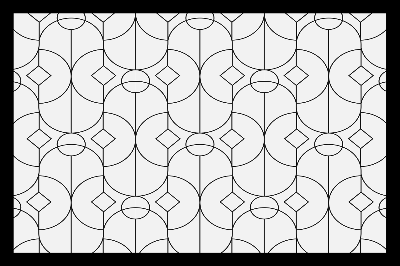 Tischset modern im geometrischen musterdesign - TenStickers