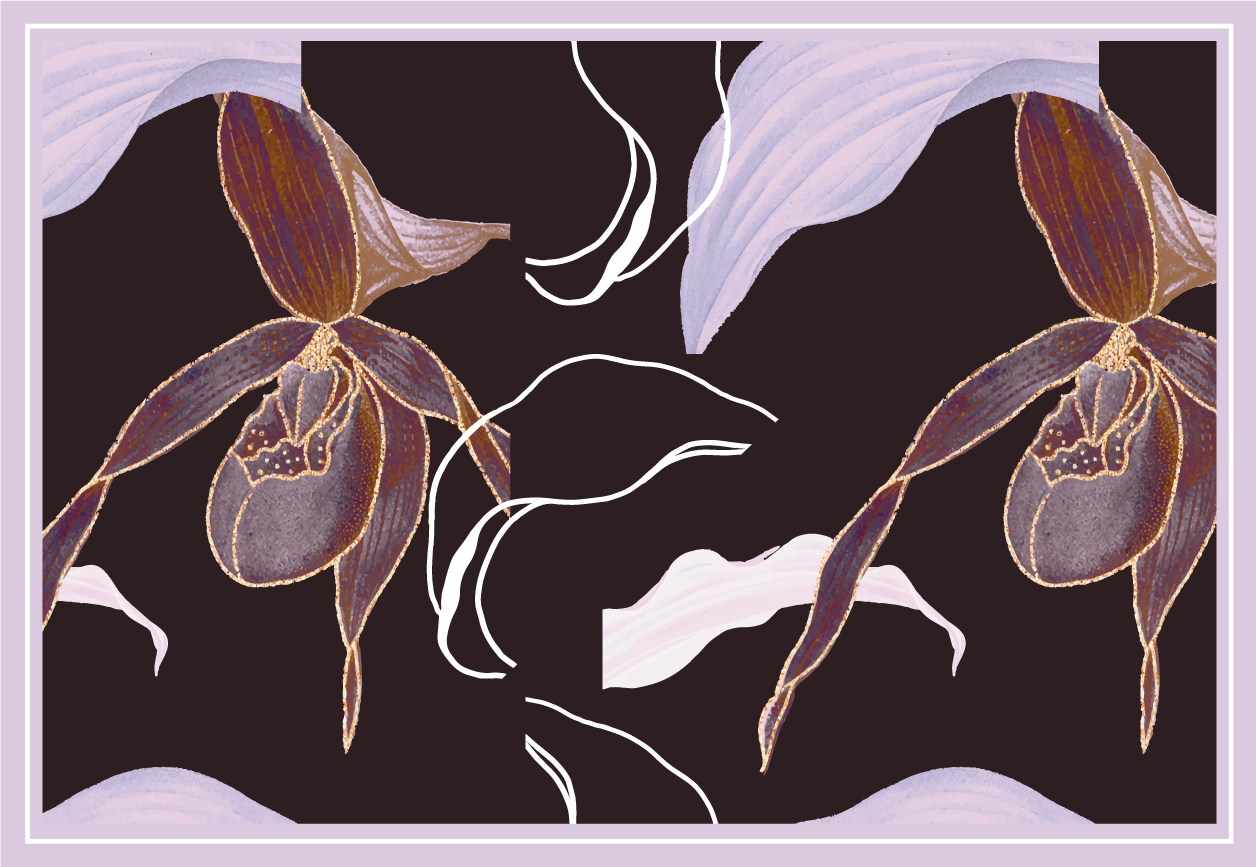 Tischset elegant mit orchideenblütenmuster - TenStickers