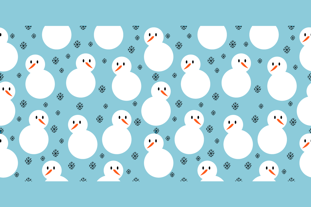 Tischset weihnachten schneemann wintermuster - TenStickers