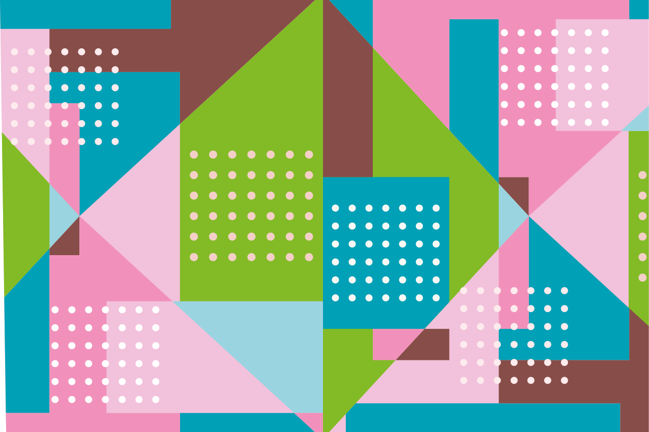 Tischset modern mit lebendigen geometrischen mustern - TenStickers