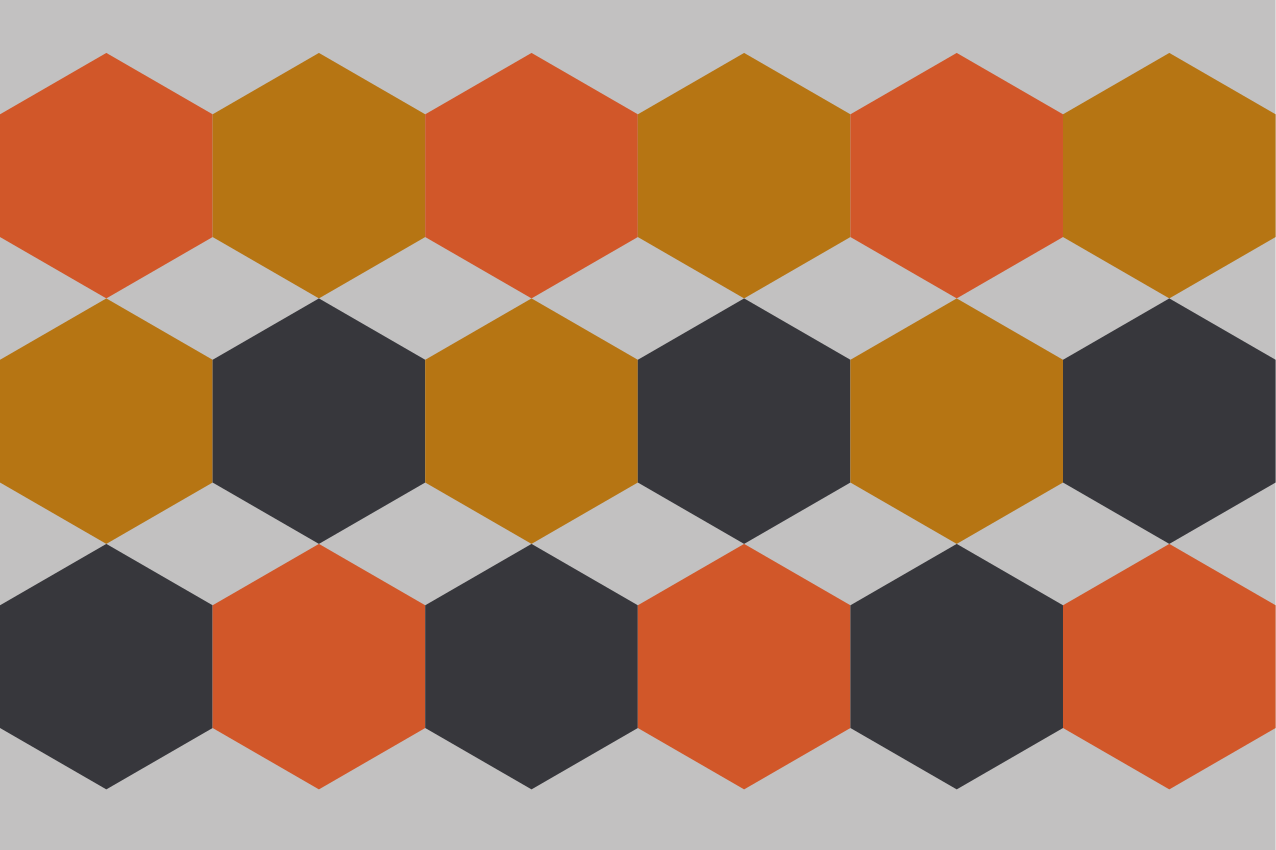 Tischset modern mit hexagonalem muster - TenStickers